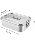 Brotdose Edelstahl 1200ml (Gravur) - ecoGecko® 
