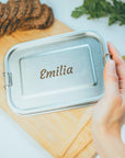 Brotdose Edelstahl 800ml (Gravur) - ecoGecko® 