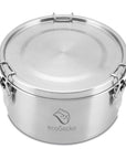 Brotdose Edelstahl 1200ml (rund) - ecoGecko® 