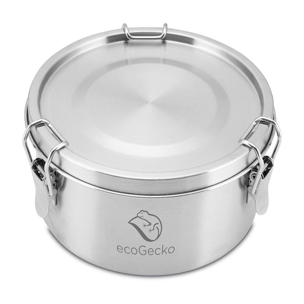 Brotdose Edelstahl 700ml (rund) - ecoGecko® 